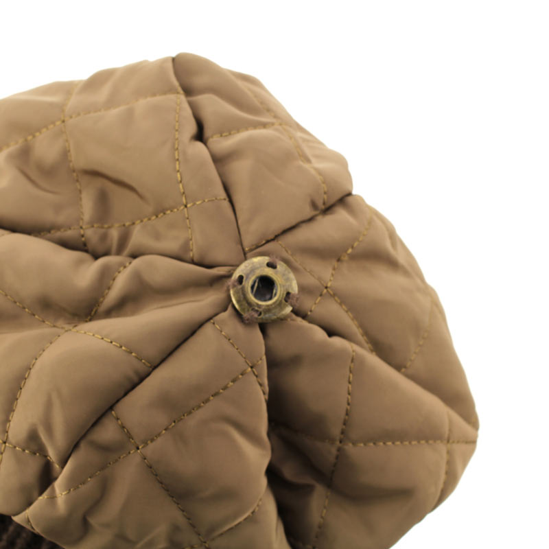 C.C Women's Quilted Puffer Beanie/Detachable Pom - Image 4