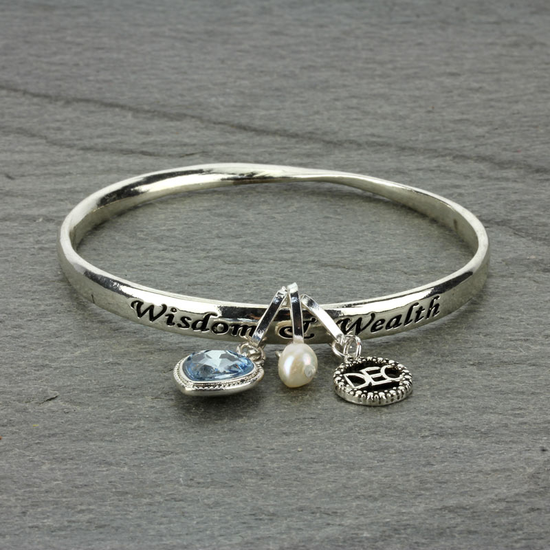 DEC Birthstone Twist Bangle Bracelet - Image 2