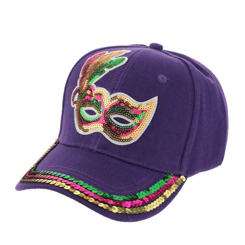 Mardi Gras Sequin Ball Cap