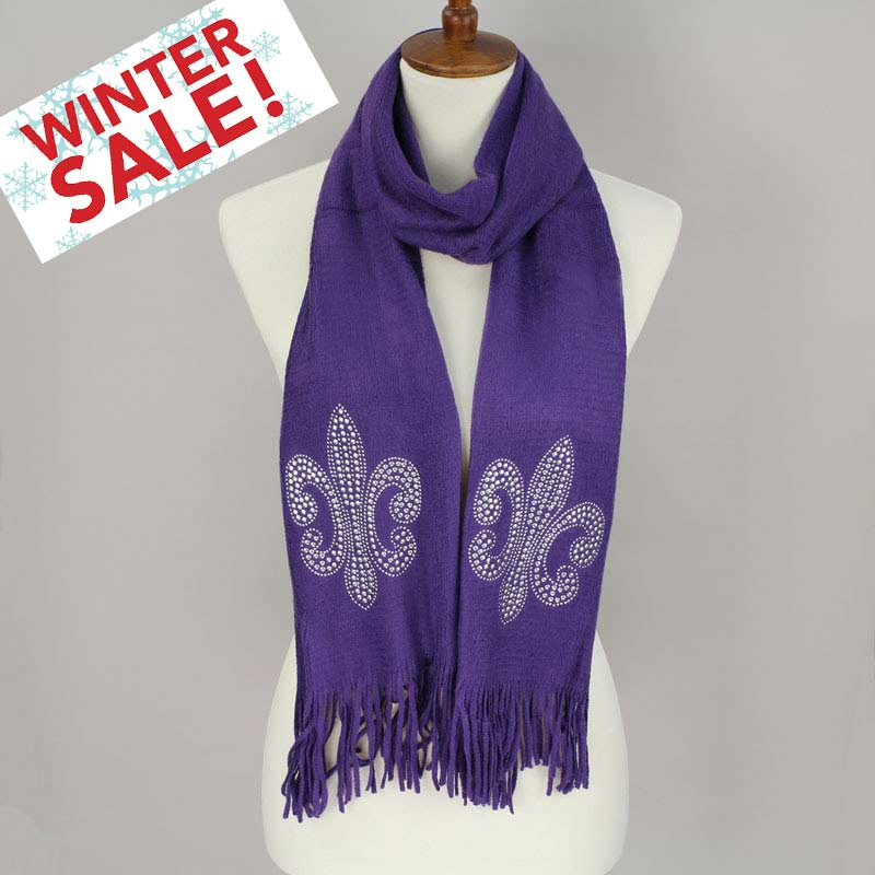 Winter Special Sale Dozen Pack Fleur De Lis Scarf(Bulk Sale)