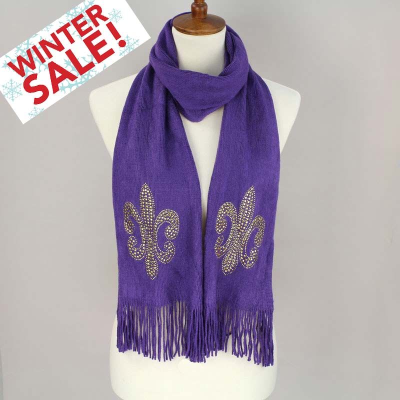 Winter Special Sale Dozen Pack Fleur De Lis Scarf(Bulk Sale)