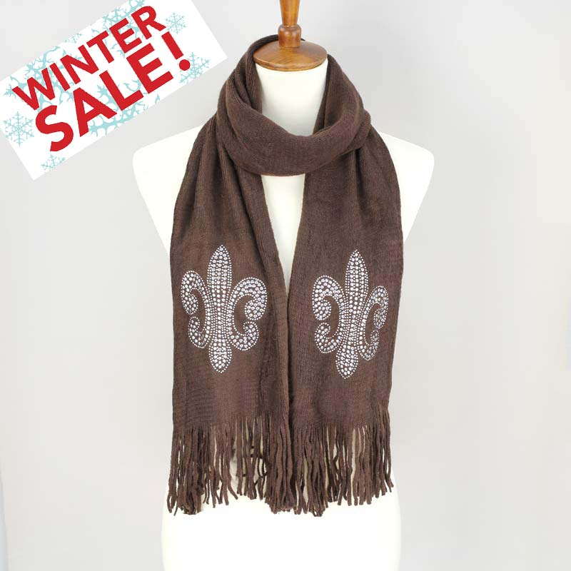 Winter Special Sale Dozen Pack Fleur De Lis Scarf(Bulk Sale)