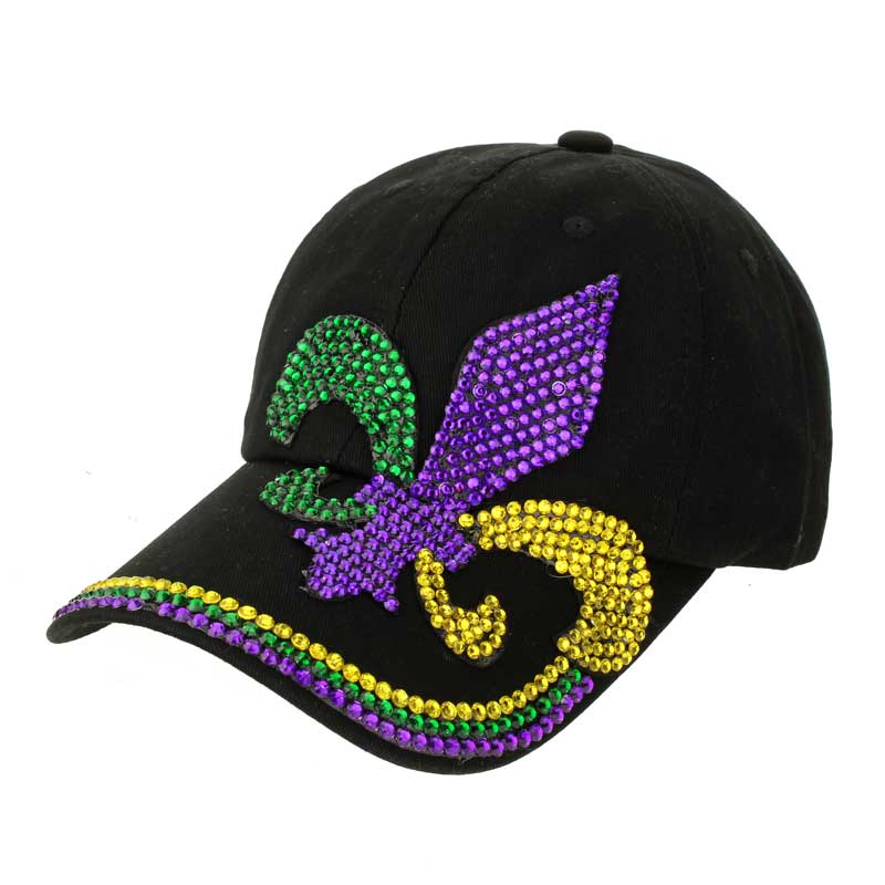 Fleur De Lis Rhinestone Cap