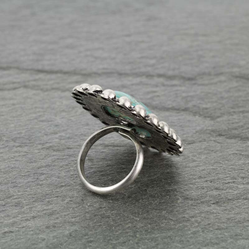 Natural Stone Adjustable Ring - Image 3