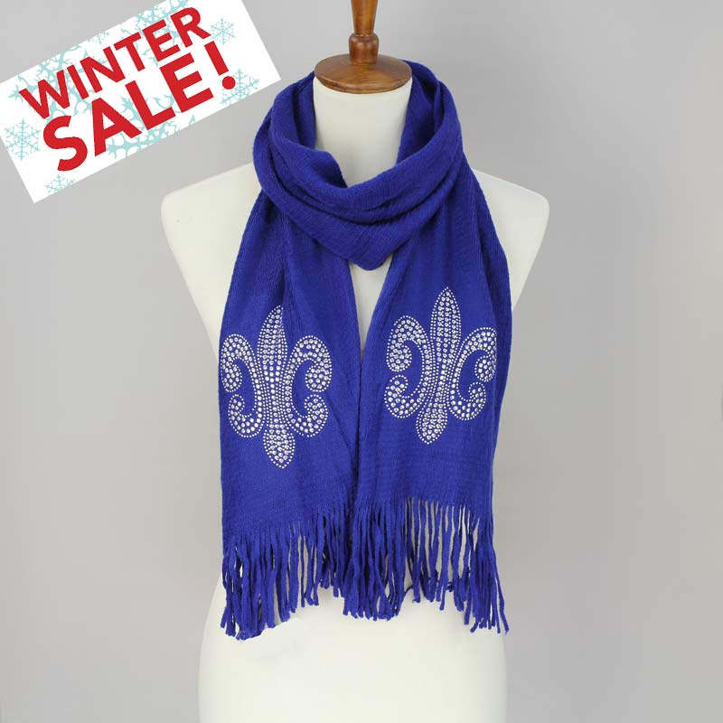 Winter Special Sale! Dozen Pack Fleur De Lis Scarf(Bulk Sale)