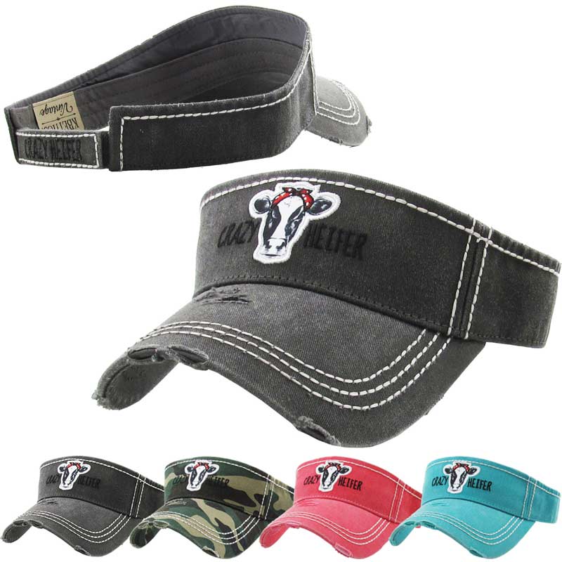 "Crazy Heifer" Vintage Sun Visor - Image 2