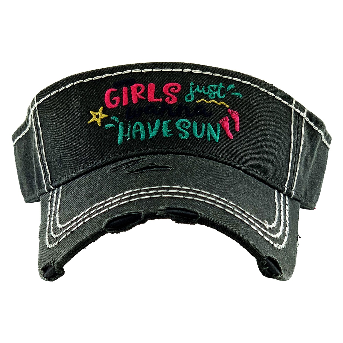 "Girls Just Wanna Have Sun" Vintage Sun Visor