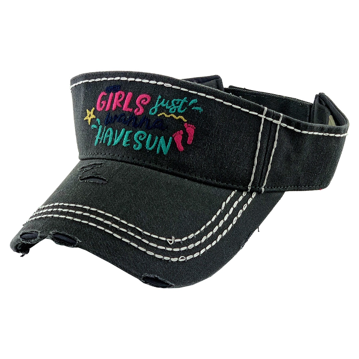 "Girls Just Wanna Have Sun" Vintage Sun Visor - Image 3