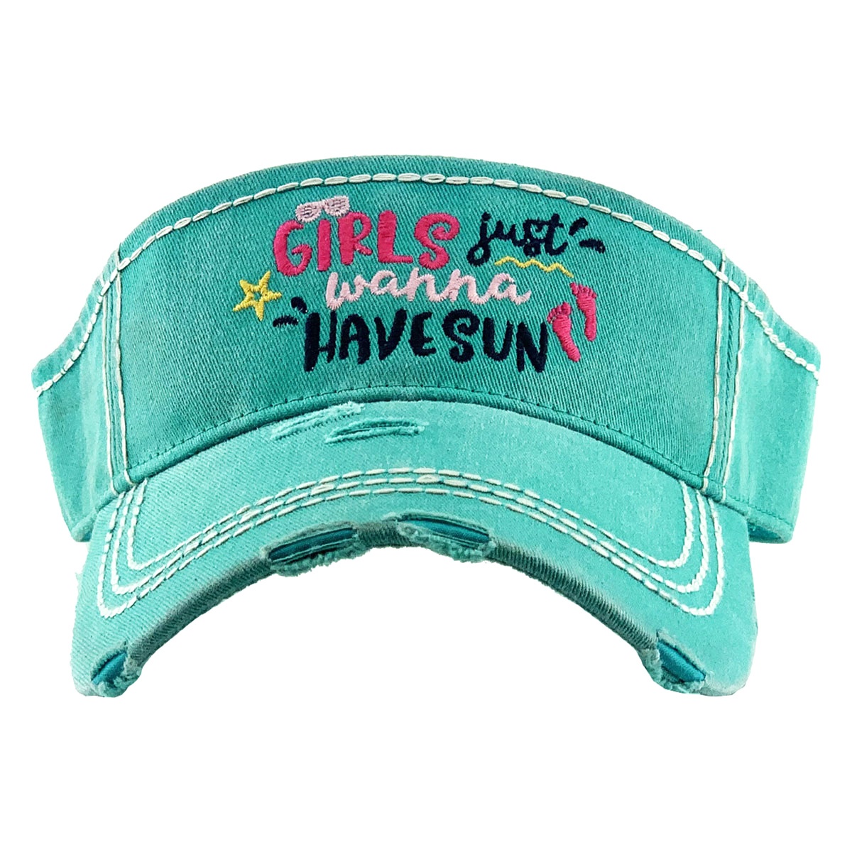 "Girls Just Wanna Have Sun" Vintage Sun Visor