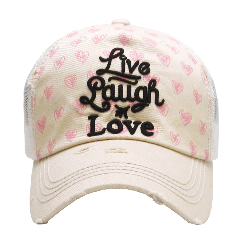 "Live Laugh Love" Ladies Vintage Mesh Cap