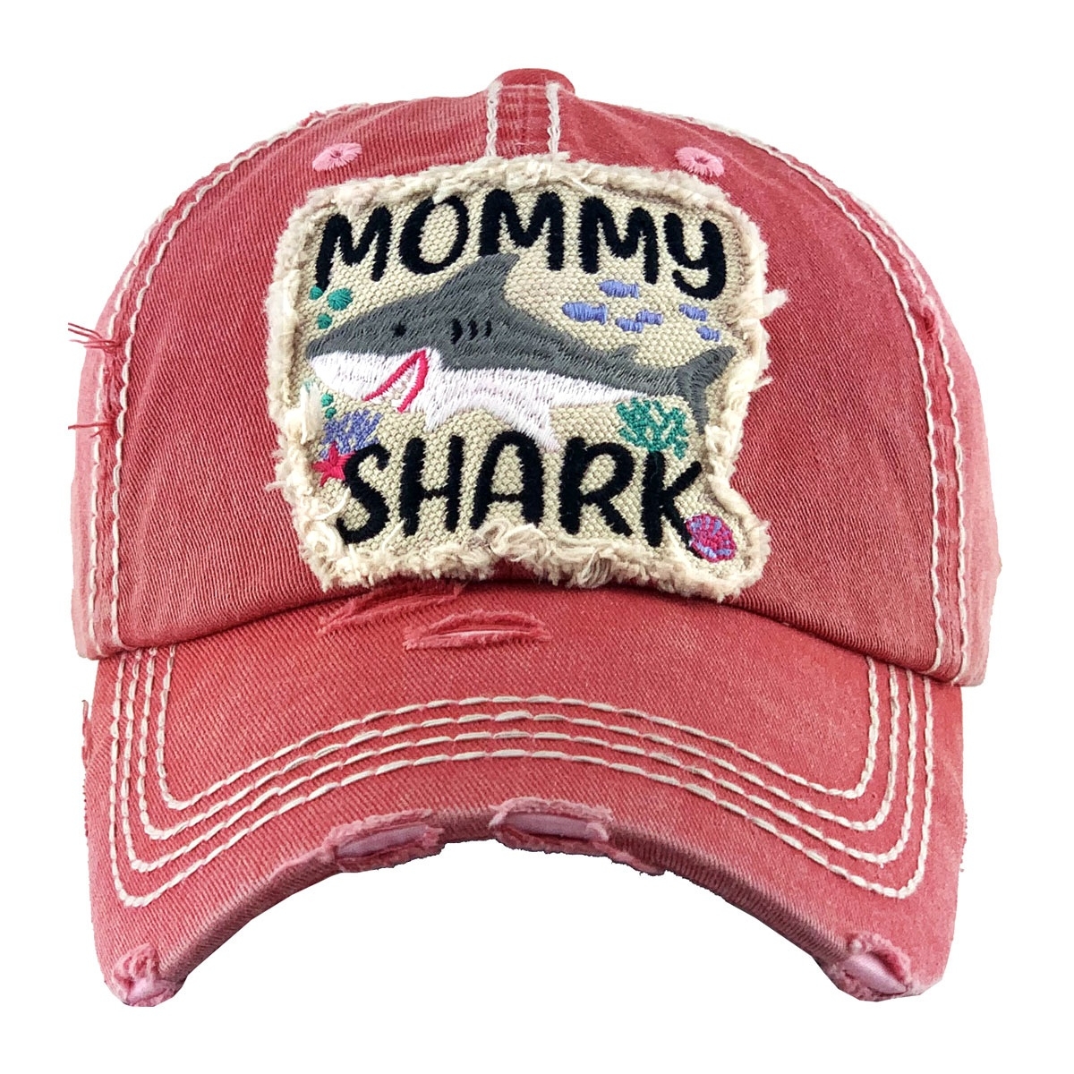 "Mommy Shark" Vintage Ball Cap