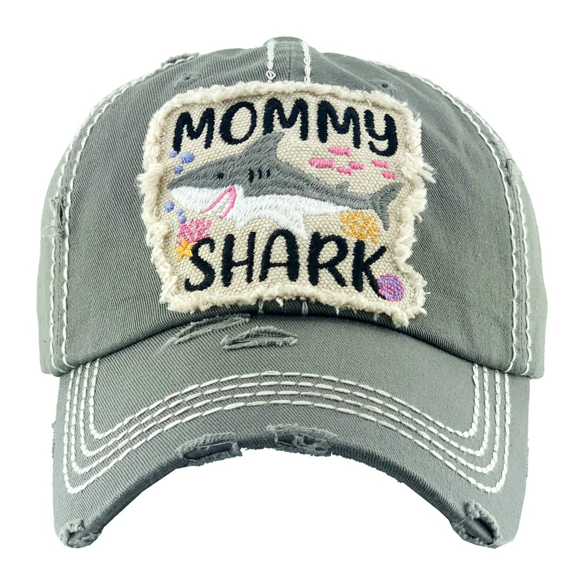"Mommy Shark" Vintage Ball Cap