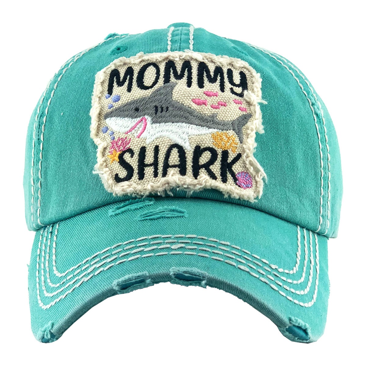 "Mommy Shark" Vintage Ball Cap