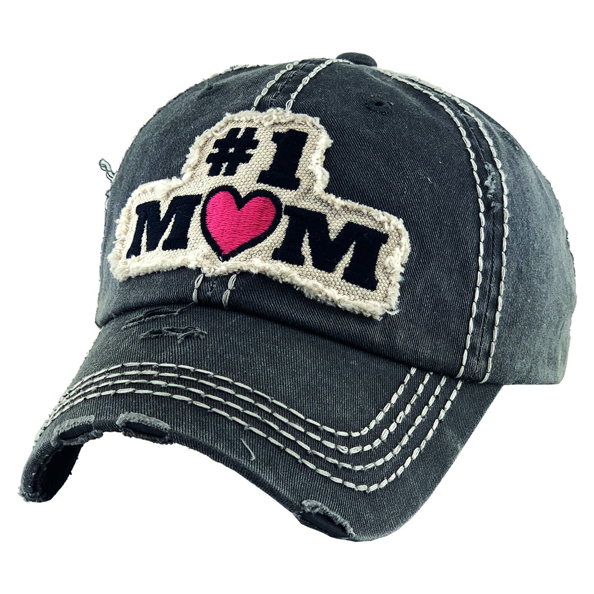 "#1 MOM" Vintage Ball Cap - Image 2