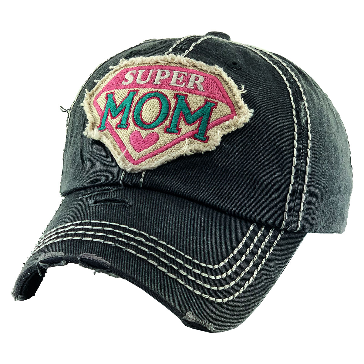 "Super Mom" Vintage Ball Cap - Image 3
