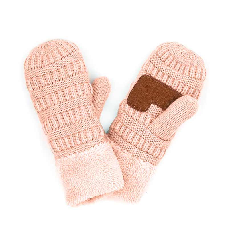C.C Kids Solid Color Knitted Mittens