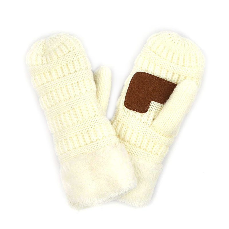 C.C Kids Solid Color Knitted Mittens