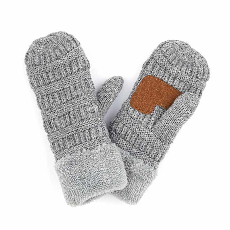 C.C Kids Solid Color Knitted Mittens