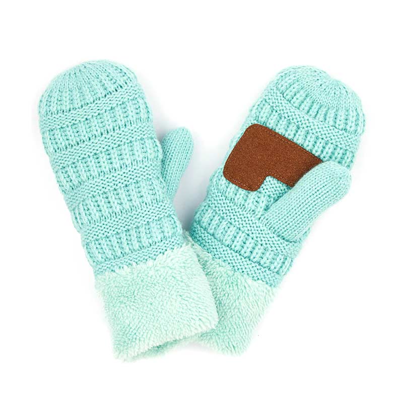 C.C Kids Solid Color Knitted Mittens
