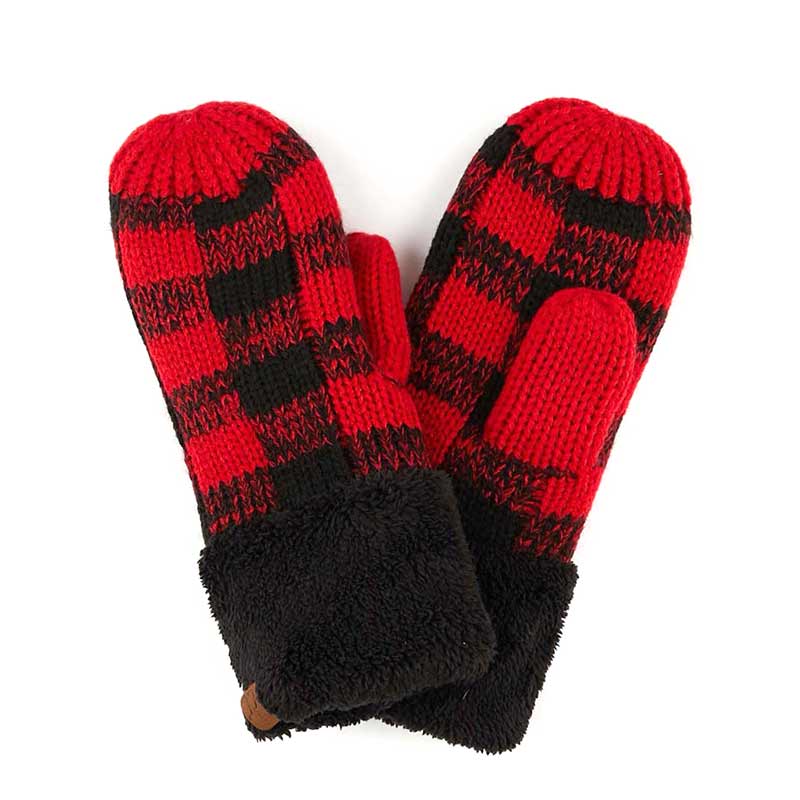 C.C Buffalo Check Mittens