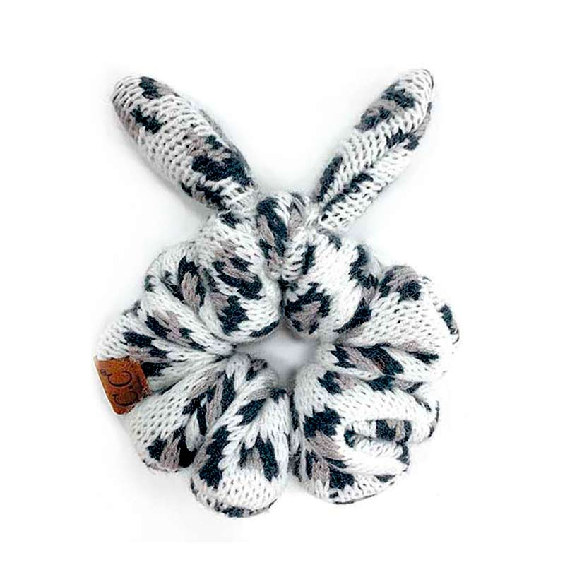 C.C Leopard Jacquard Ponytail Scrunchies