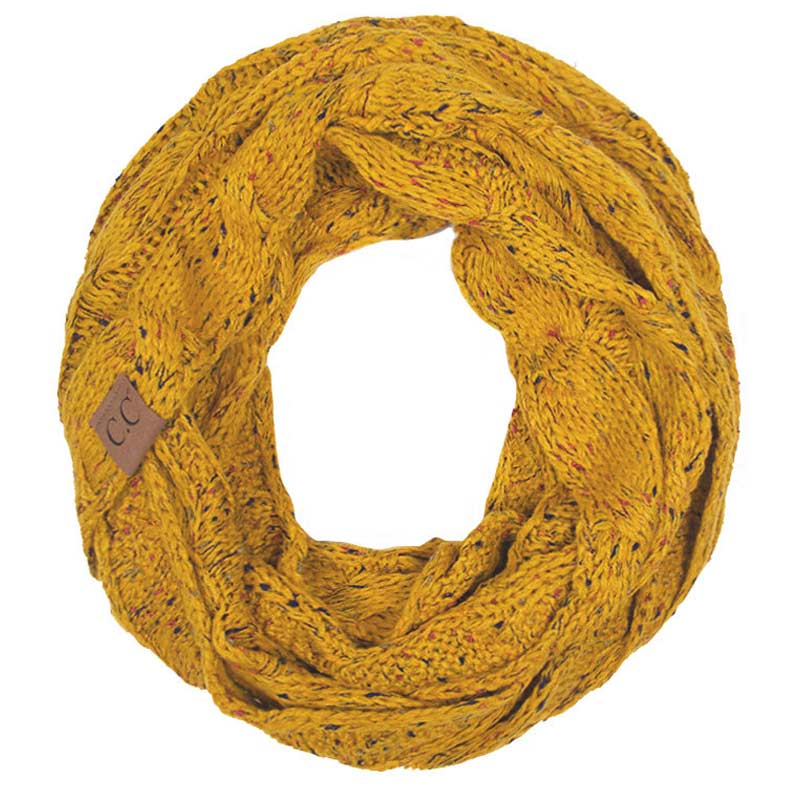 CC Cable Knit Confetti Infinity Scarf