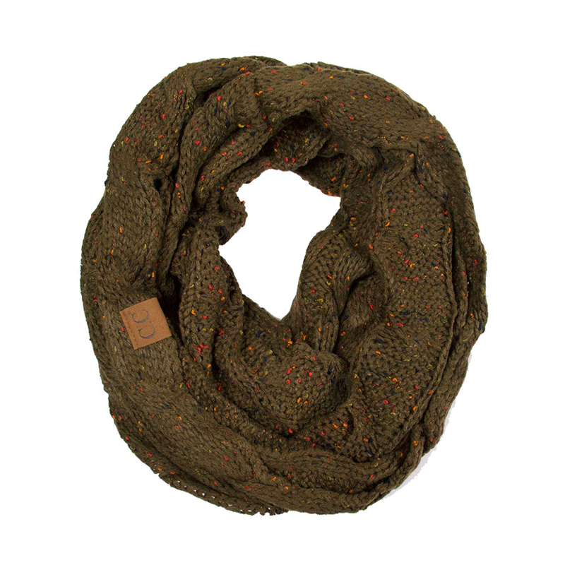 CC Cable Knit Confetti Infinity Scarf