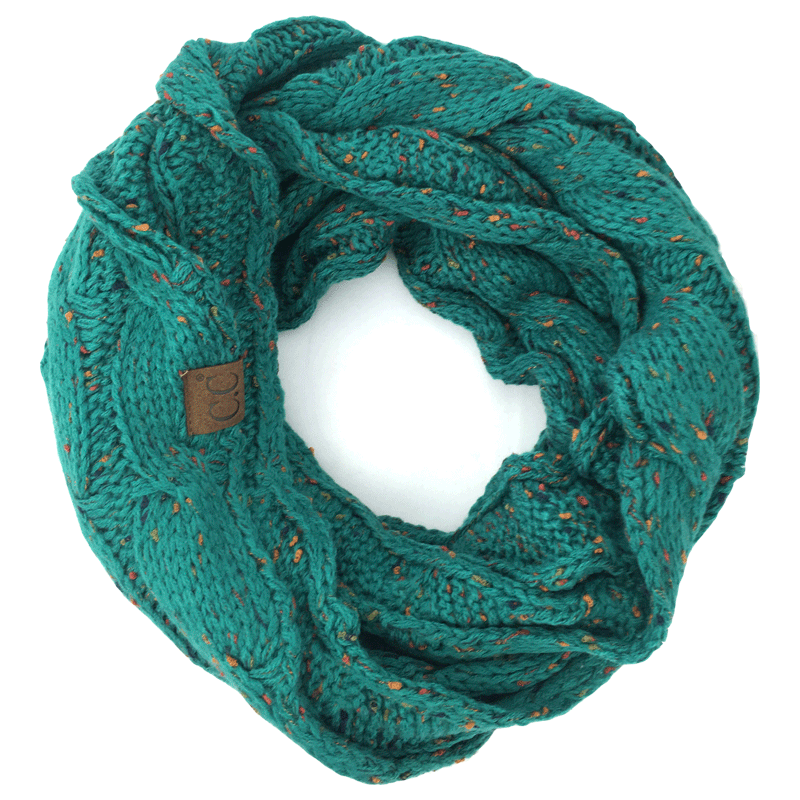 CC Cable Knit Confetti Infinity Scarf