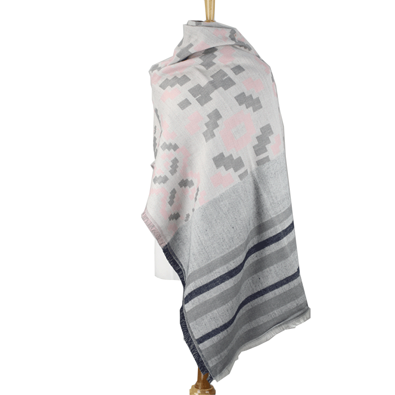 Soft Color Bohemian Style Grometry Shrug/Muffler - Image 2