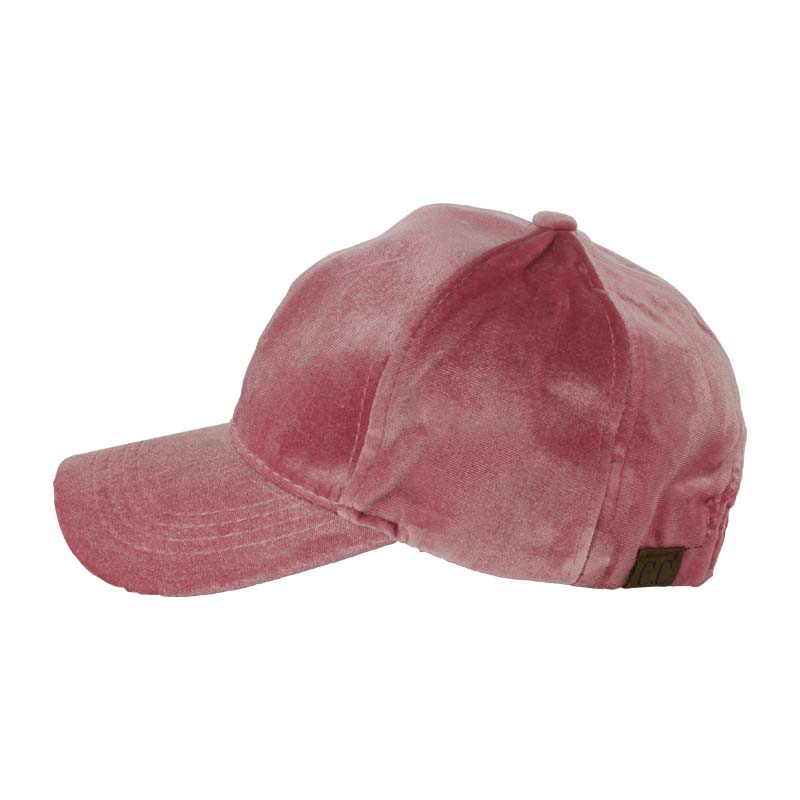 CC Solid Color Velvet Baseball Cap - Image 2