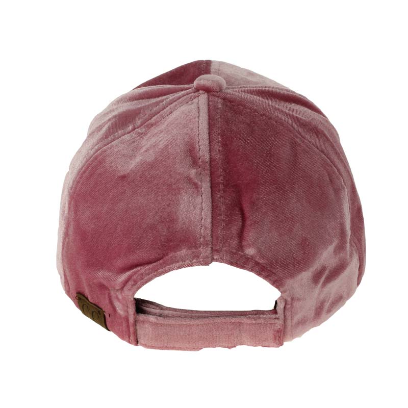 CC Solid Color Velvet Baseball Cap - Image 3