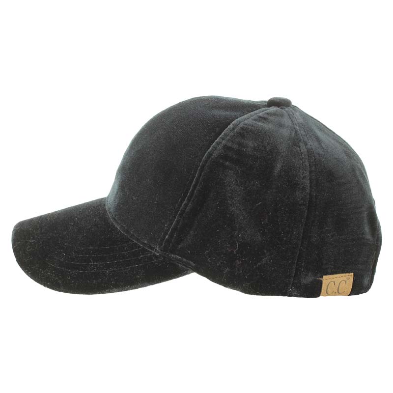 CC Solid Color Velvet Baseball Cap - Image 3