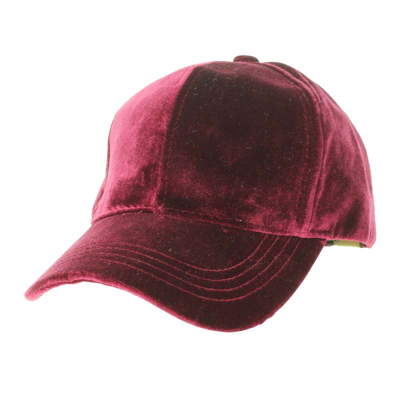 CC Solid Color Velvet Baseball Cap