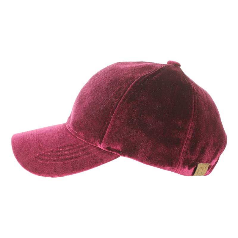 CC Solid Color Velvet Baseball Cap - Image 2