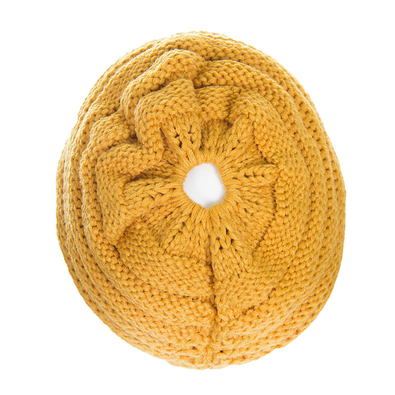 C.C Messy Bun Knitted Brim Hat - Image 2