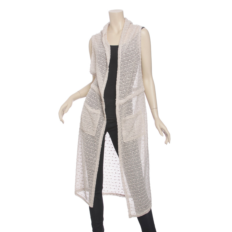 Sequin Knit Vest with Pockets