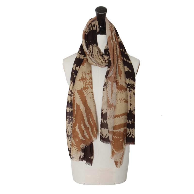 Two Tone Tide Print Scarf