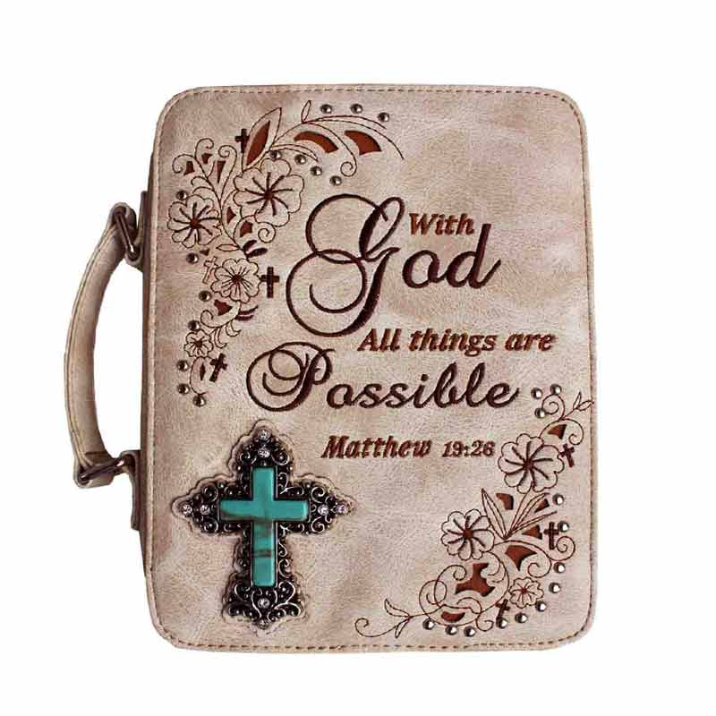 Bible Verse “Matthew 19:26″ Bible Case