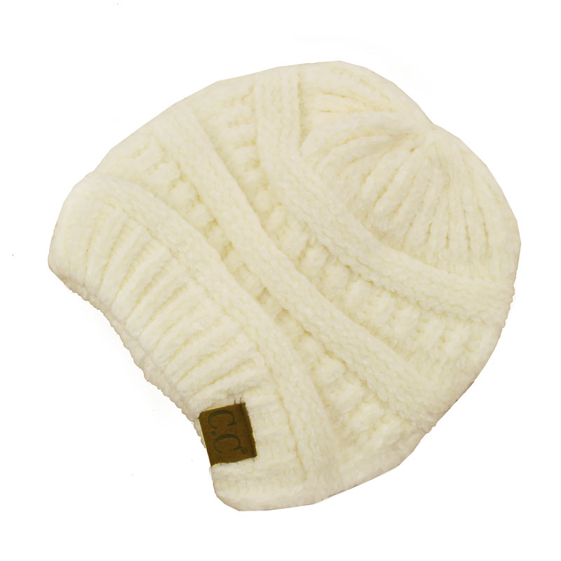 C.C Ribbed Chenille Beanie Hat