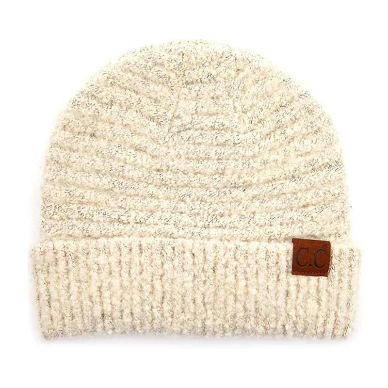 C.C Solid Boucle Yarn Beanie Hat with Cuff