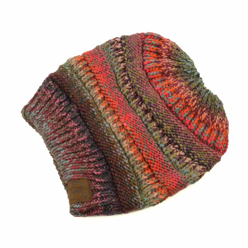 C.C Multi Color Cable Knit Beanie Tale