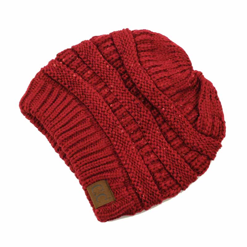 C.C Beanie Tail Hat with Sequin