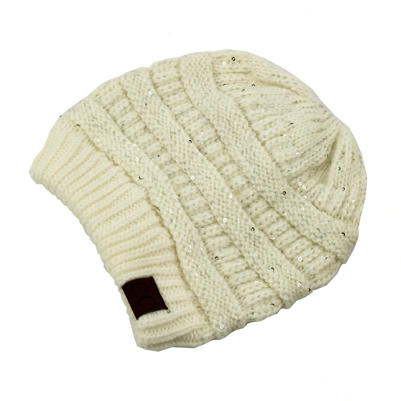 C.C Beanie Tail Hat with Sequin