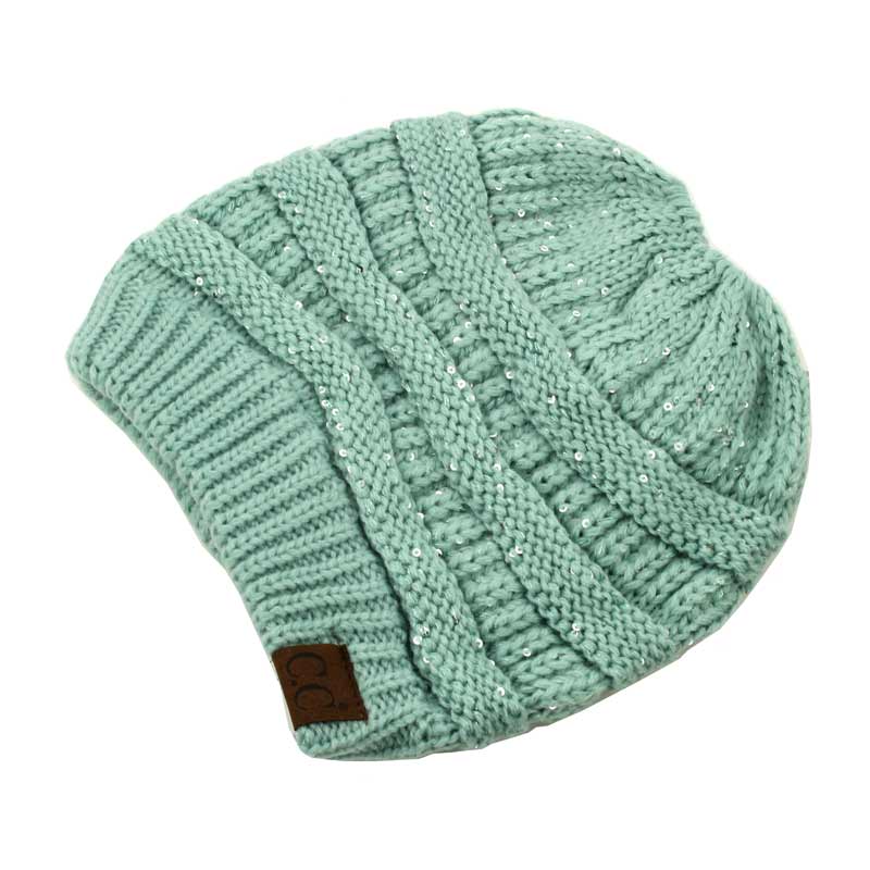 C.C Beanie Tail Hat with Sequin