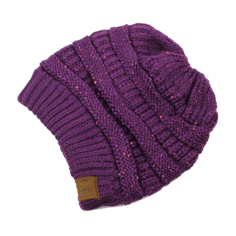C.C Beanie Tail Hat with Sequin