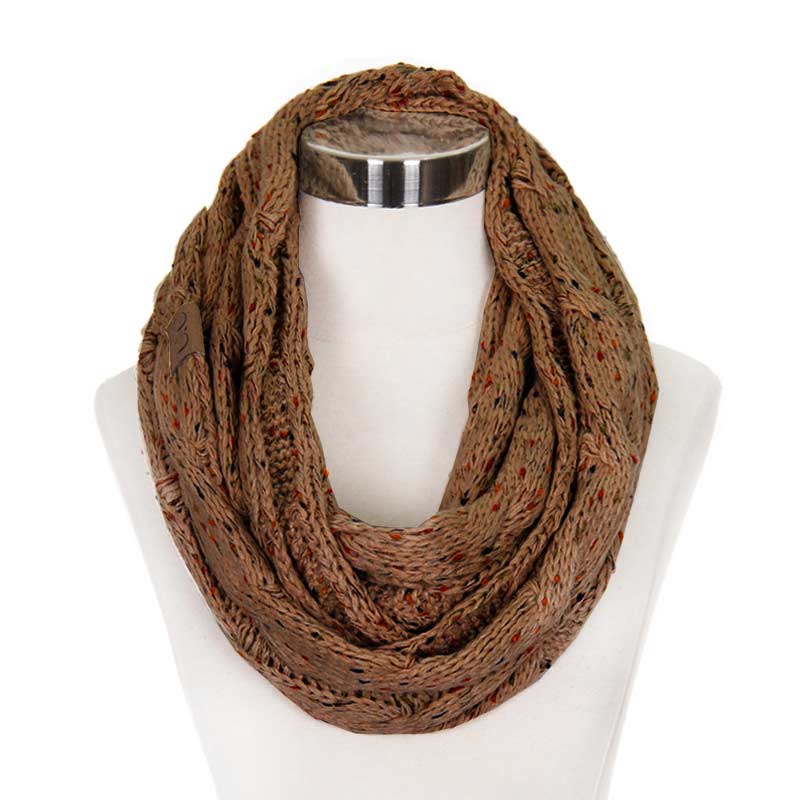 CC Cable Knit Confetti Infinity Scarf