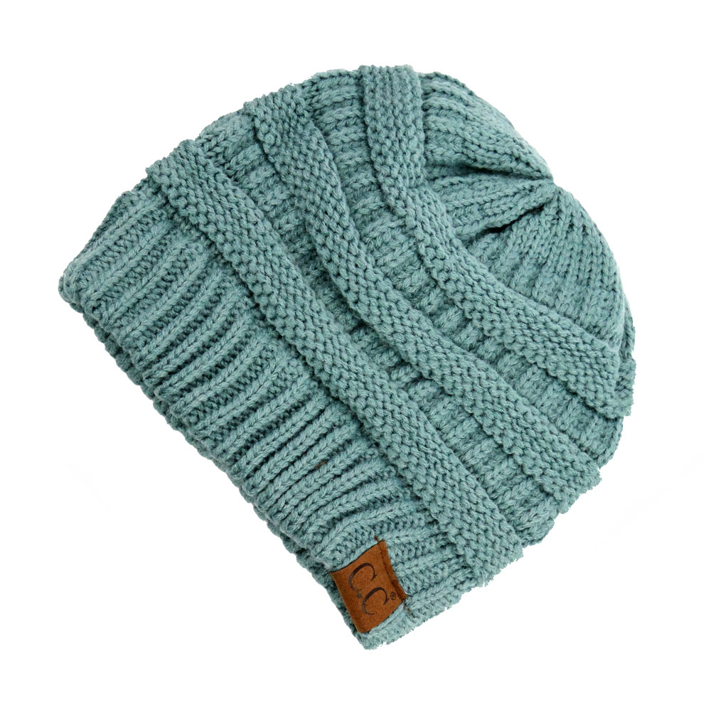 C.C Ribbed Kit Solid Color Beanie Hat