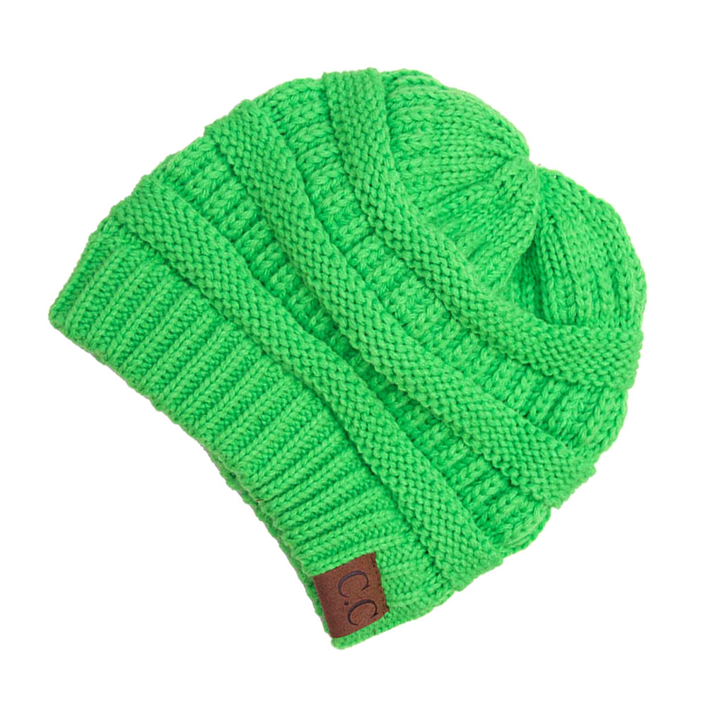 C.C Ribbed Kit Solid Color Beanie Hat