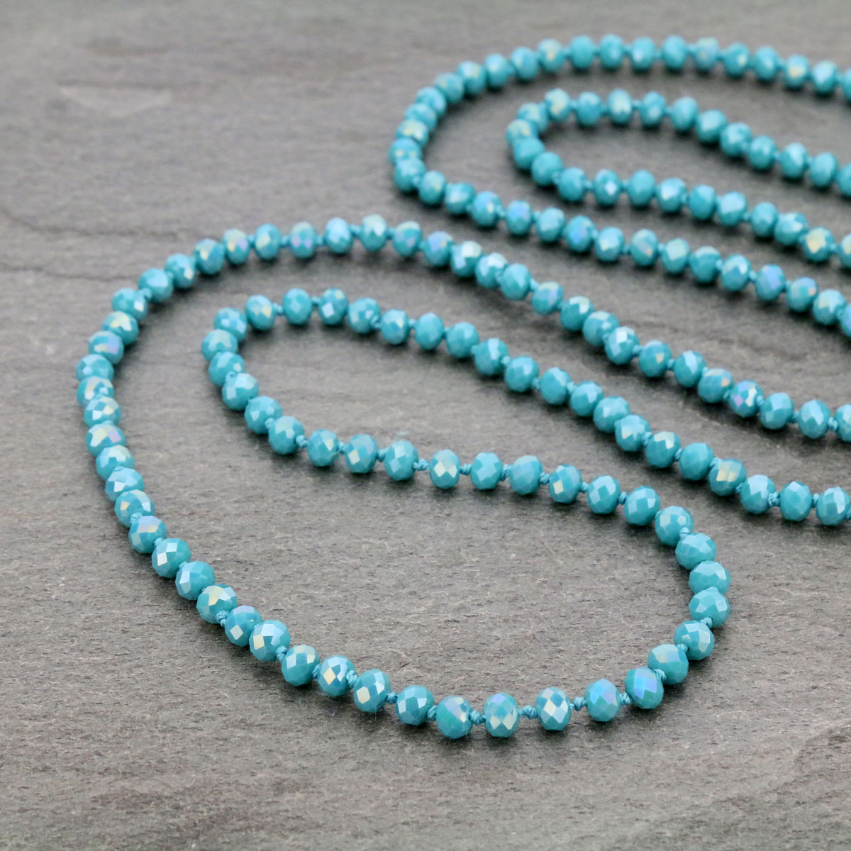 60" Endless Crystal Bead Necklace