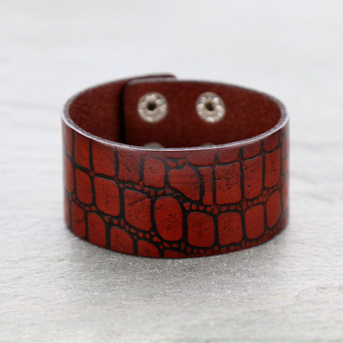 Thick & Hard Leather! Tooled Leather Bracelet-711033